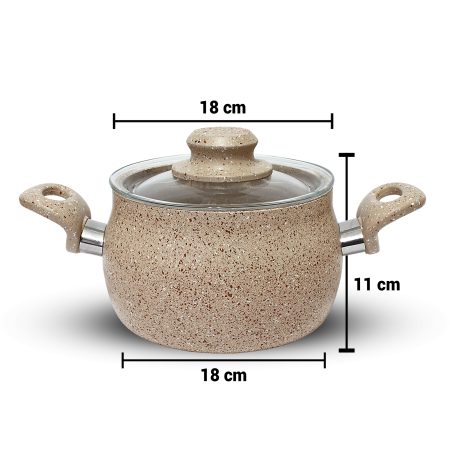 Dora Granitta 18 cm Cappucino Mini Güveç Mama ve Sos Tenceresi